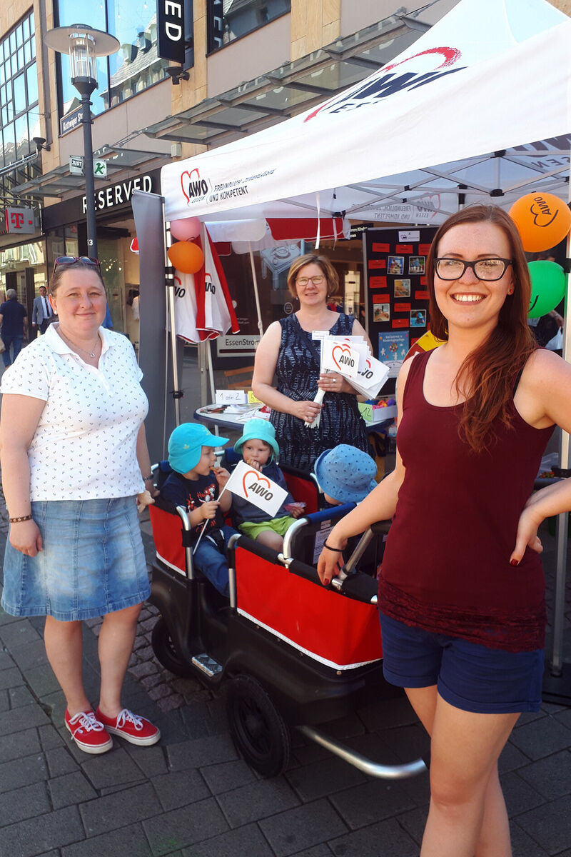 Am Infostand der Kindertagespflege